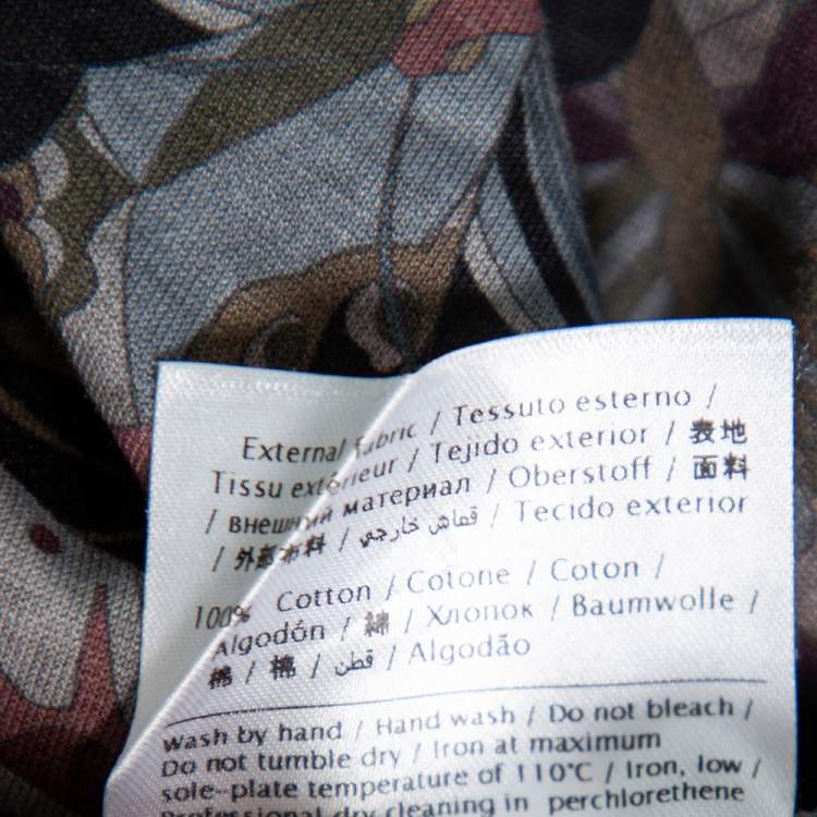 Pre Owned Valentino Multicolor Japanese Butterfly Printed Cotton Crewneck Oversized T-Shirt M