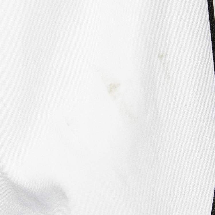Pre Owned Valentino White Deconstructed VLogo Printed Cotton Oversized Shirt M