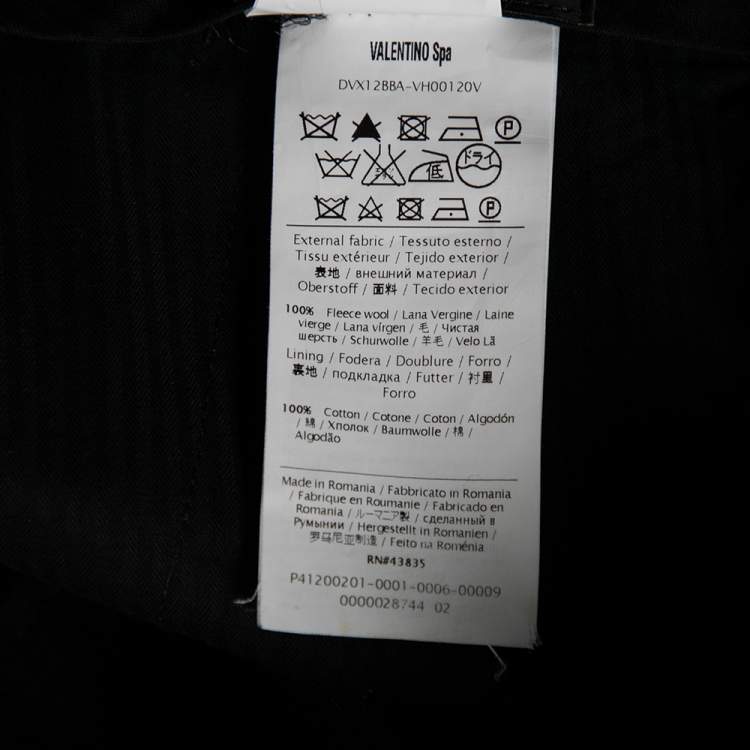 Pre Owned Valentino Grey Wool Single Breasted Suit XXXL