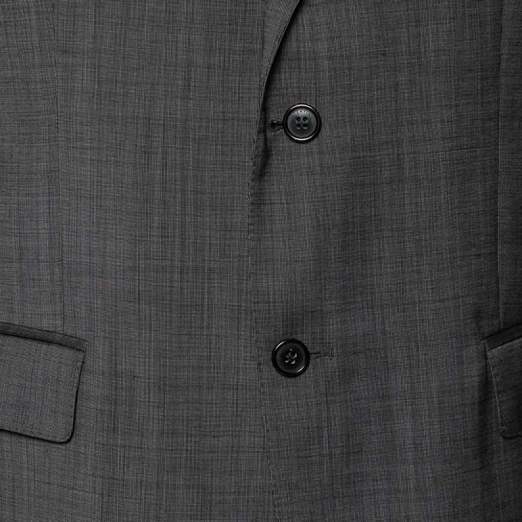 Pre Owned Valentino Grey Wool Single Breasted Suit XXXL