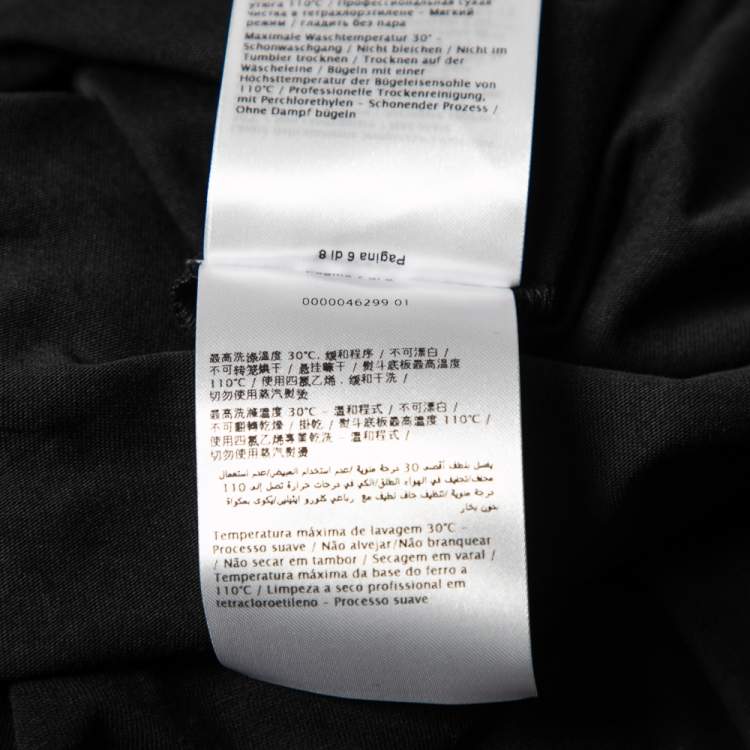 Pre Owned Valentino Black Cotton Baseball Logo Appliqued Short Sleeve T-Shirt S