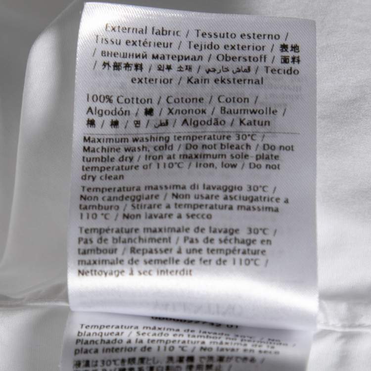 Pre Owned Valentino White Cotton Long Sleeve Button Front Shirt M