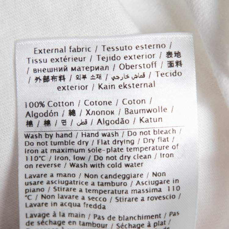 Pre Owned Valentino White Astronaut Printed Cotton Crew Neck T-Shirt S