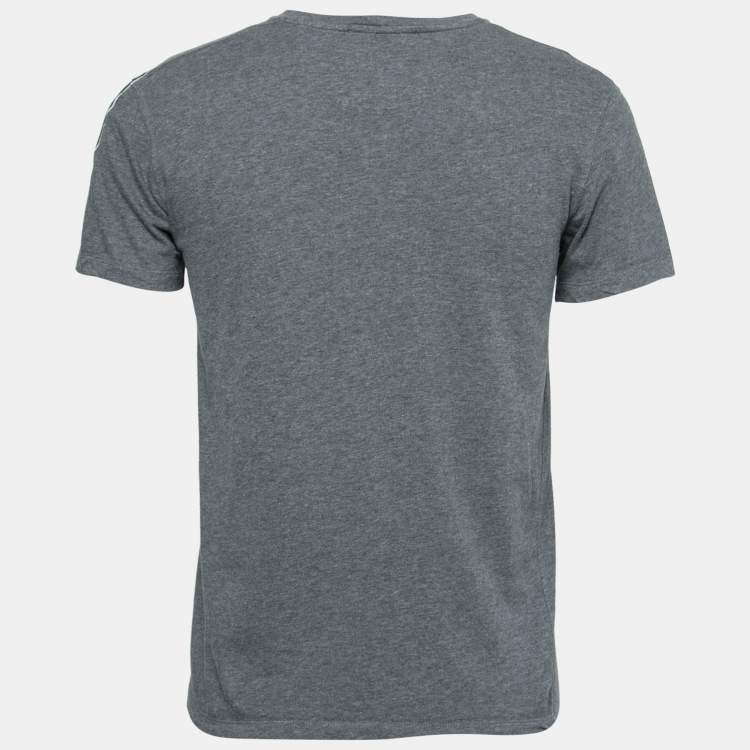 Pre Owned Valentino Grey Cotton Jersey Panther Souvenir T- Shirt S