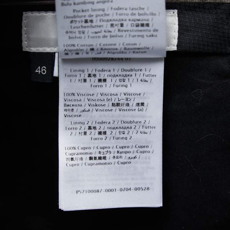 Pre Owned Valentino Navy Blue Wool & Mohair Trousers S