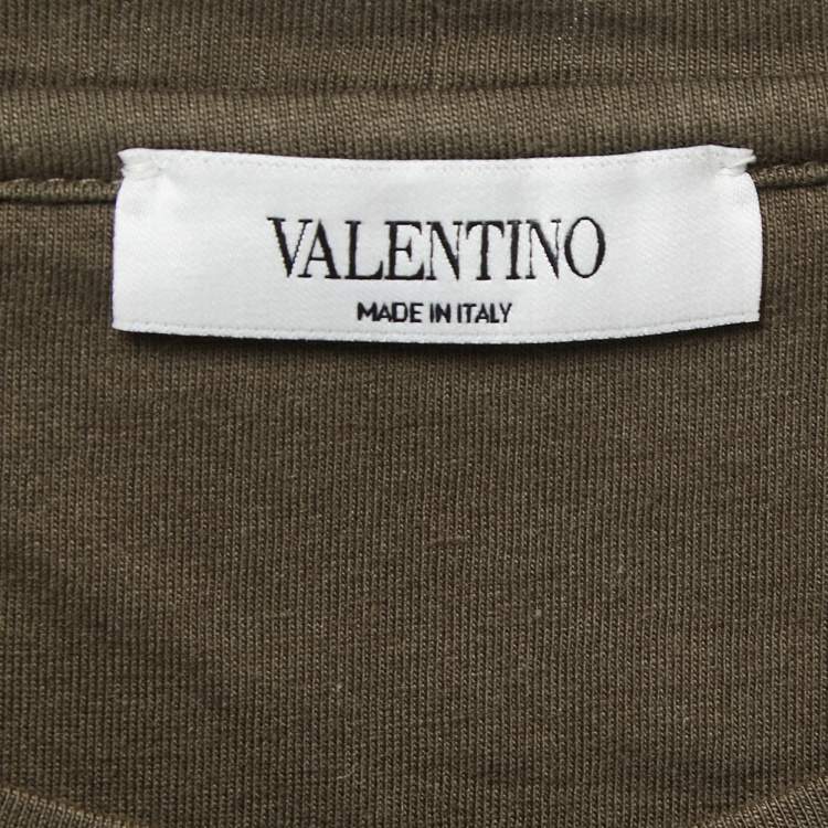 Pre Owned Valentino Green Reclaim Your Heritage Cotton Crew Neck T-Shirt S