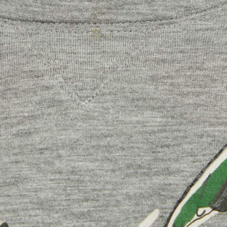 Pre Owned Valentino Grey Graphic Print Modal Crew Neck Sweater M