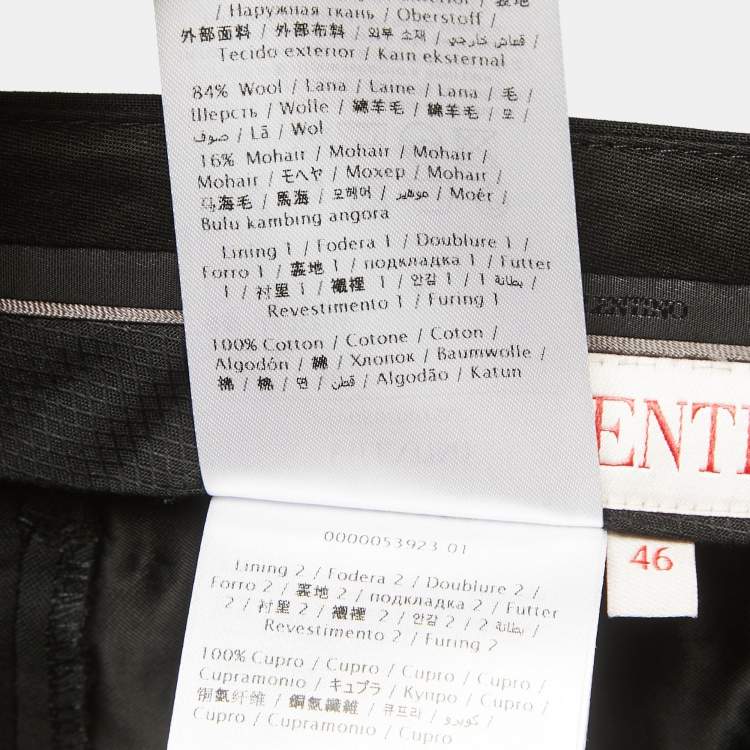 Pre Owned Valentino Black Wool Tailored Trousers S