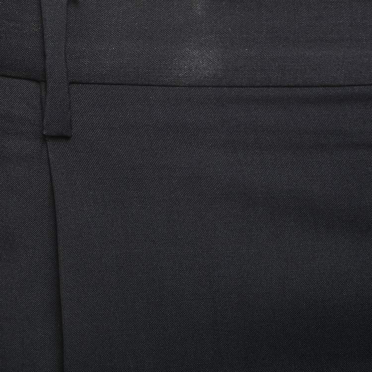 Pre Owned Valentino Navy Blue Wool Tailored Trousers M