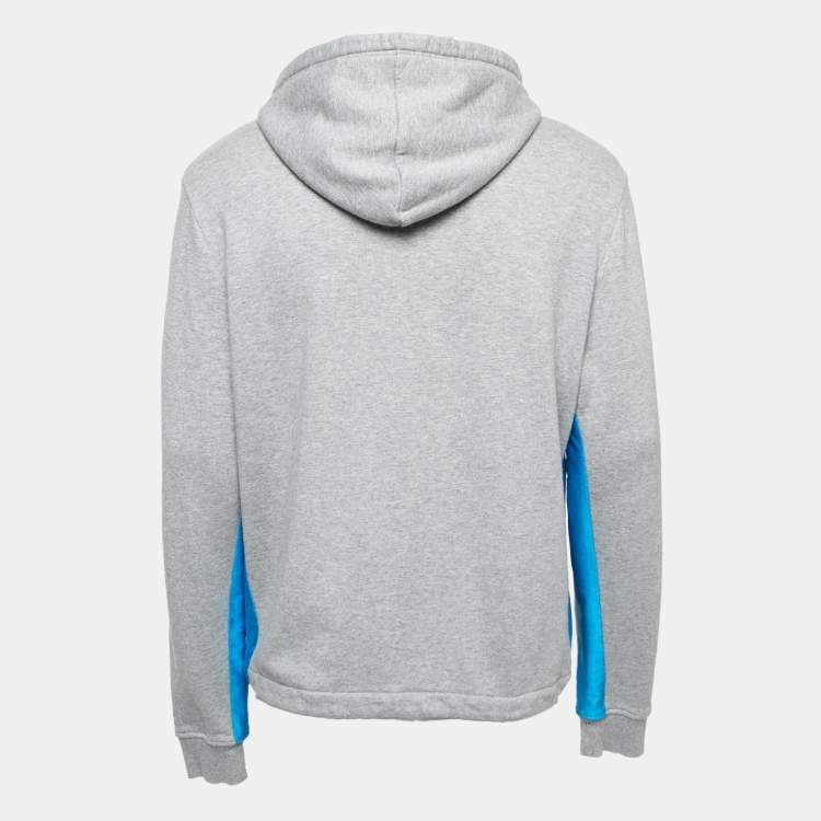 Pre Owned Valentino Grey Cotton Hooded Jacket M 