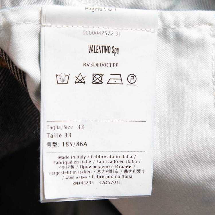 Pre Owned Valentino Dark Blue Denim Jeans M Waist 33"