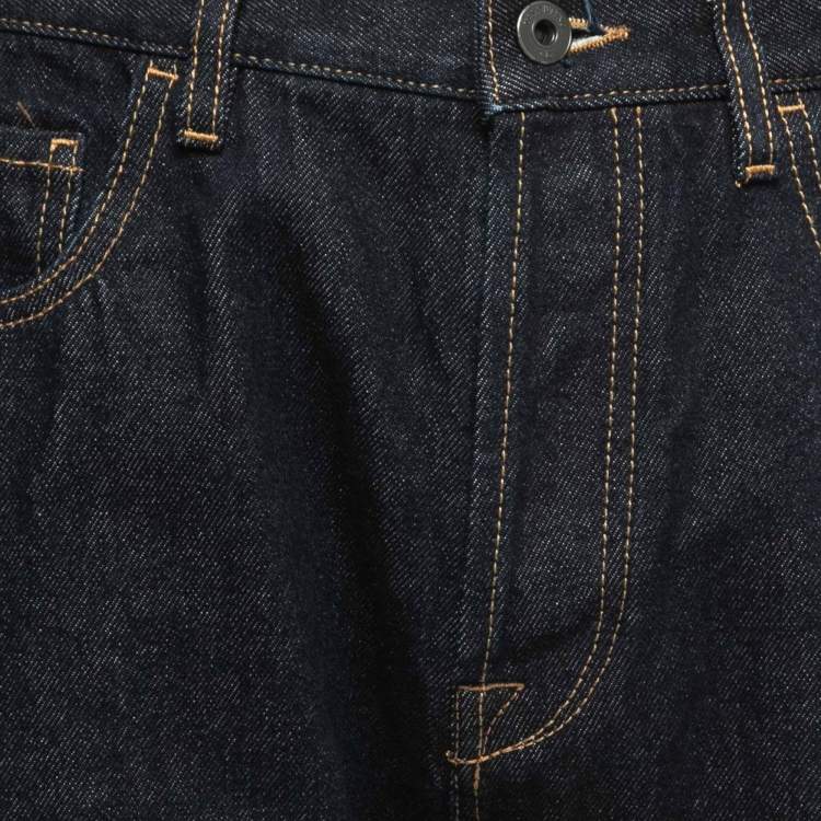 Pre Owned Valentino Dark Blue Denim Jeans M Waist 33"
