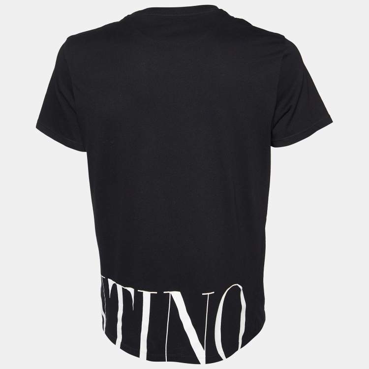 Tシャツ・カットソー VALENTINO T-SHIRTS NAVY Valentino Garavani T-Shirt With Logo - Black - Men