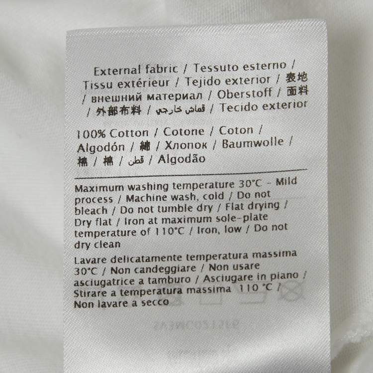 Pre Owned Valentino White V-Logo Print Cotton T-Shirt 2XL