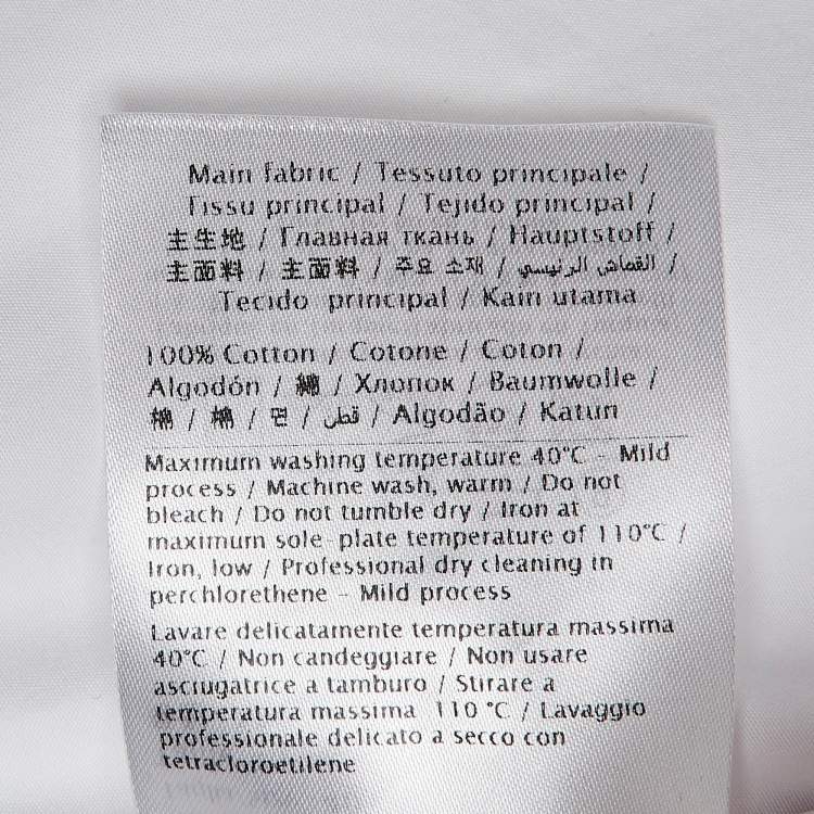 Pre Owned Valentino White Cotton Long Sleeve Shirt M