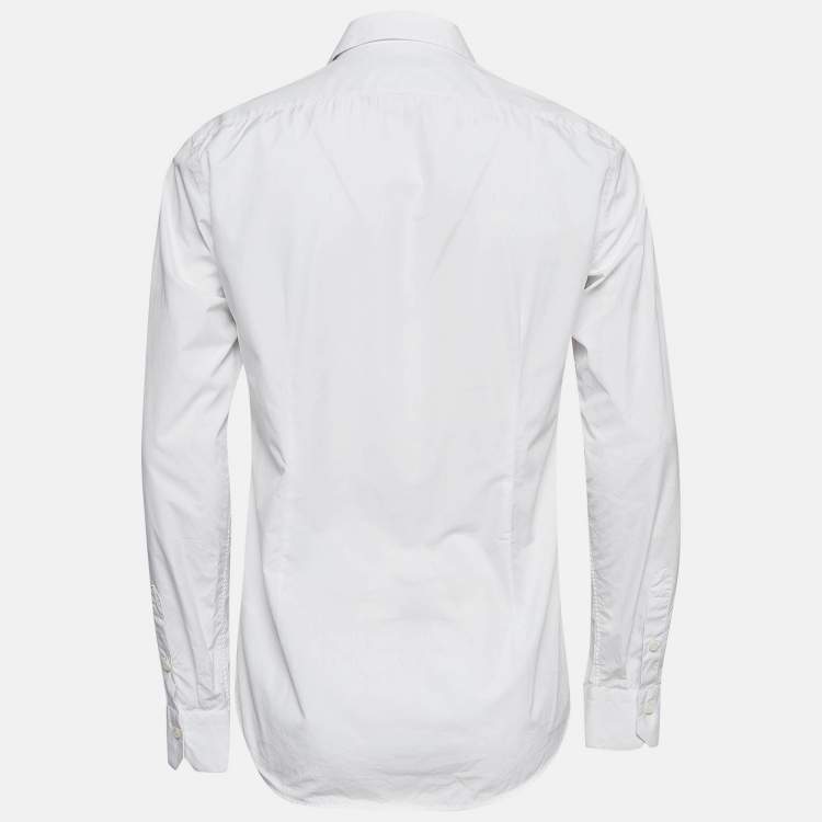 Pre Owned Valentino White Cotton Long Sleeve Shirt M