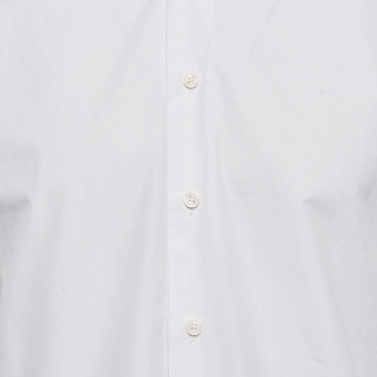 Pre Owned Valentino White Cotton Long Sleeve Shirt M