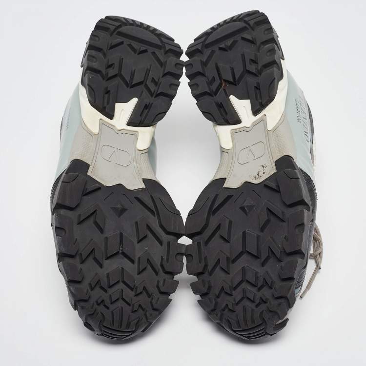 Pre Owned Valentino Tricolor Mesh and Leather Climbers Sneakers Size 43