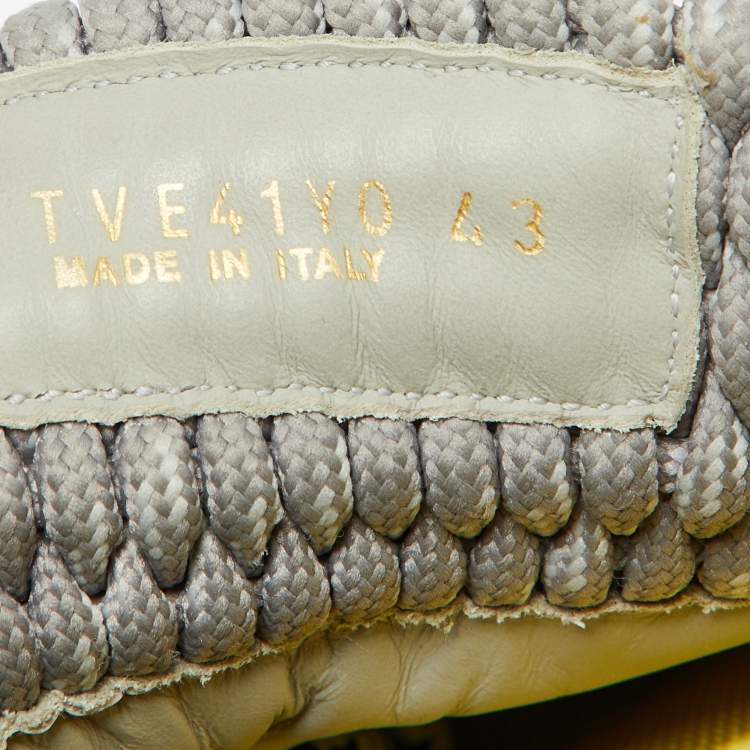 Pre Owned Valentino Tricolor Woven Fabric Crochet Low-Top Sneakers Size 43