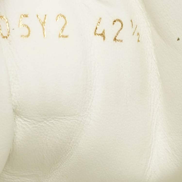 Pre Owned Valentino White Leather VLogo Lace Up Sneakers Size 42.5