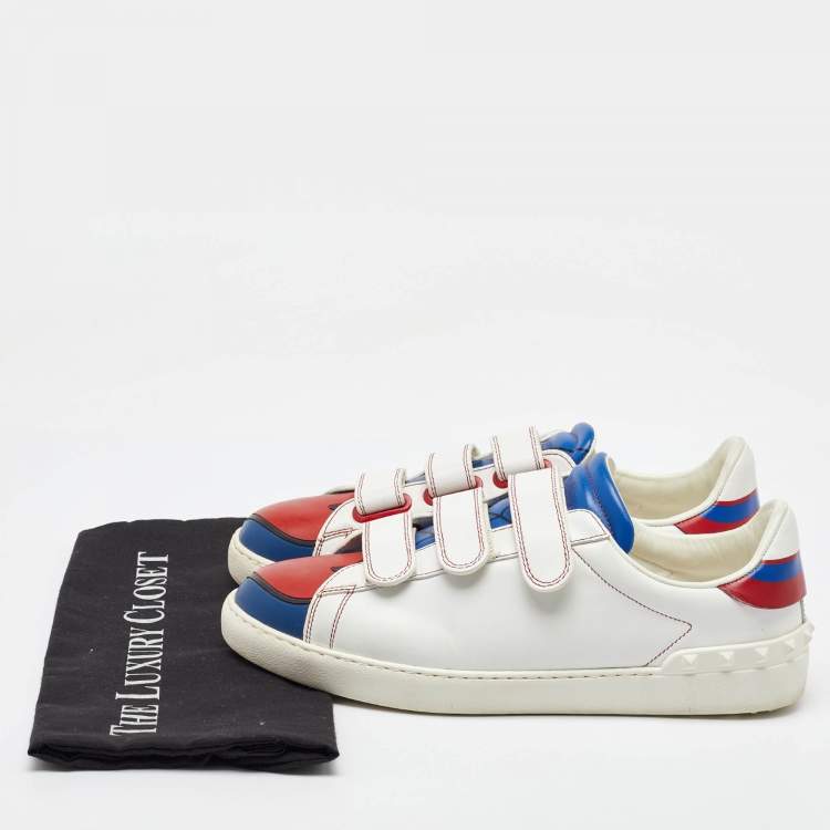 Pre Owned Valentino Multicolor Leather Super H Spiderman Low Top Sneakers Size 43
