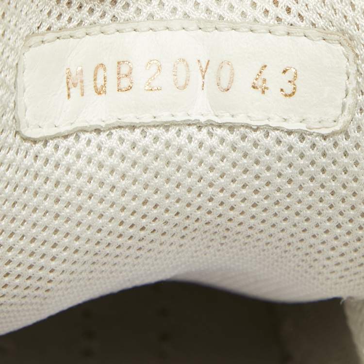 Pre Owned Valentino White Leather Bounce Lace Up Sneakers Size 43