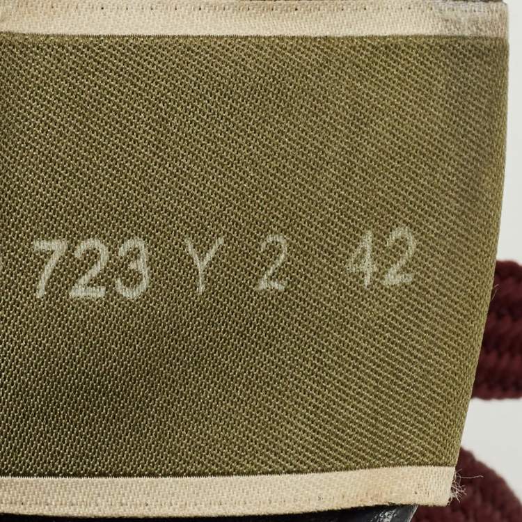 Pre Owned Valentino Multicolor Canvas and Suede Rockrunner Lace Up Sneakers Size 42