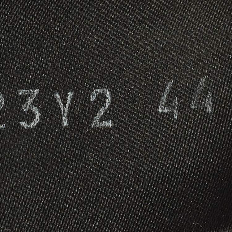 Pre Owned Valentino Rockrunner Size 44 Black Leather and Suede Lace Up Sneakers