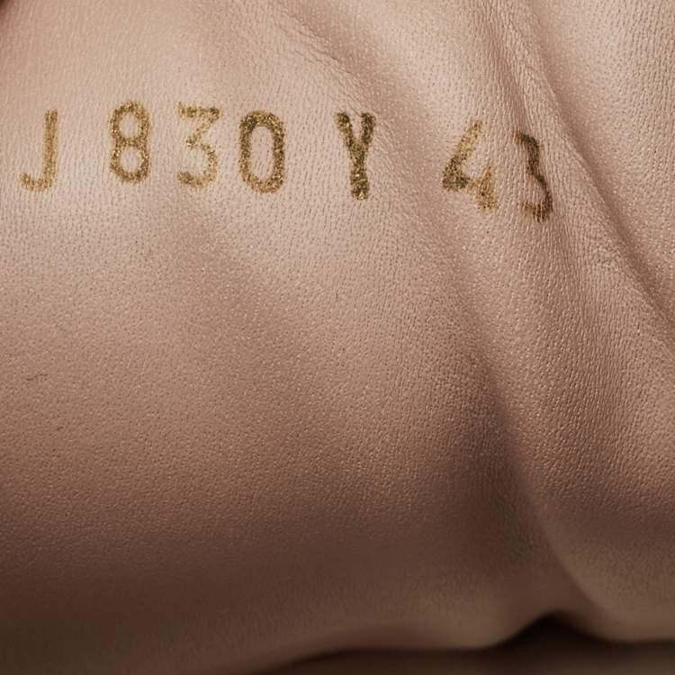 Pre Owned Valentino Open Size 43 Beige/Blue Leather Lace Up Sneakers