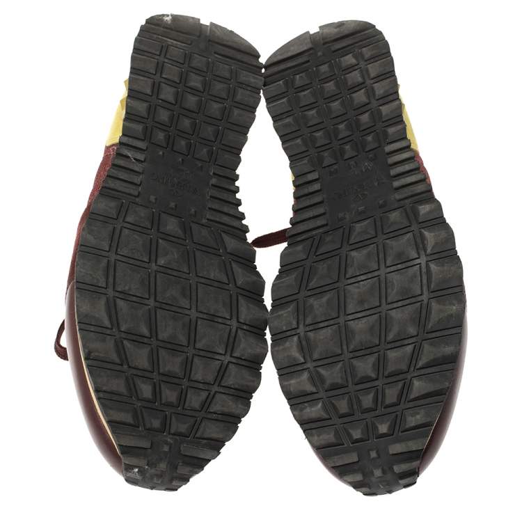 Pre Owned Valentino Multicolor Mesh And Suede Leather Rockrunner Low Top Sneakers Size 43.5