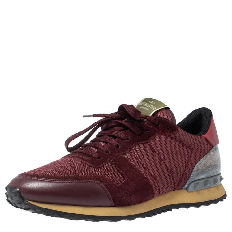 valentino burgundy sneakers