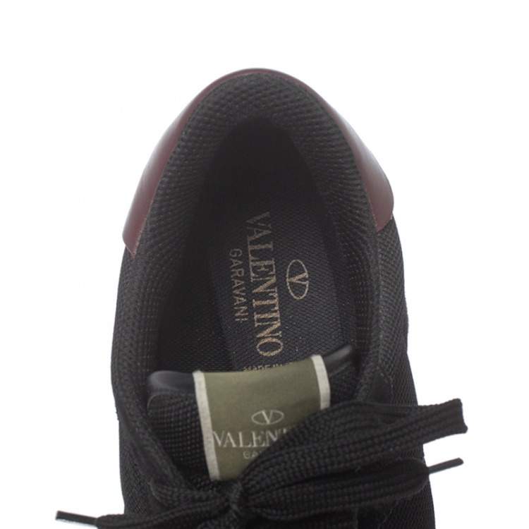 Pre Owned Valentino Multicolor Mesh and Leather Rockrunner Sneakers Size 43