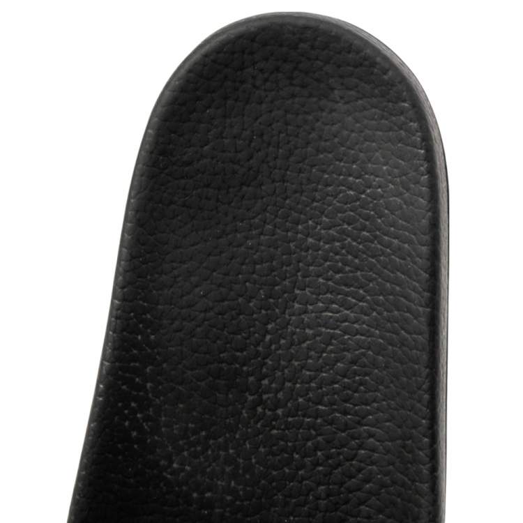 Pre Owned Valentino Black Rubber VLTN Pool Flat Slides Size 43