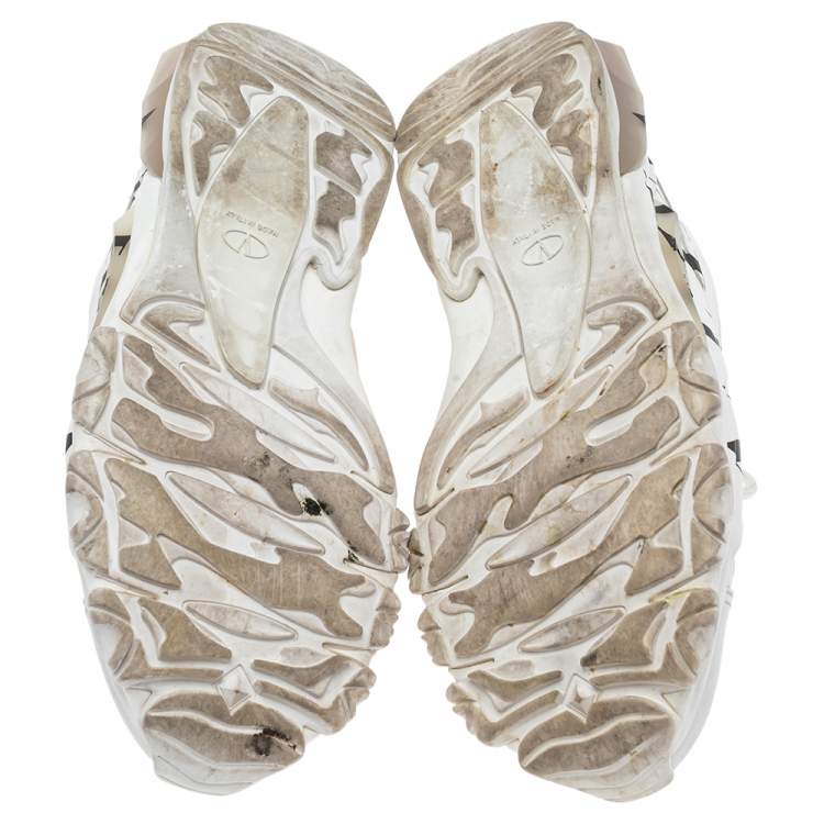 مملوكة مسبقًا Valentino White Leather VLTN Bounce Sneakers Size 43