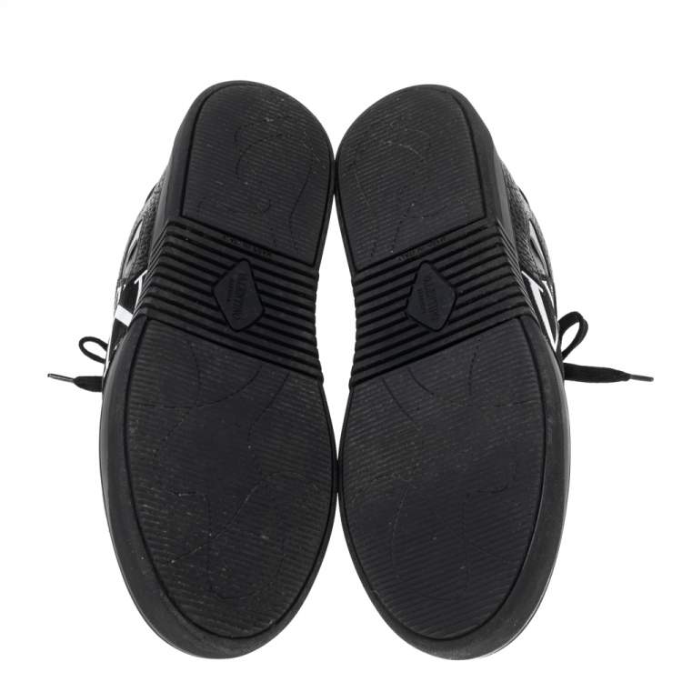 Pre Owned Valentino Black Leather VL7N Low-Top Sneakers Size 44.5