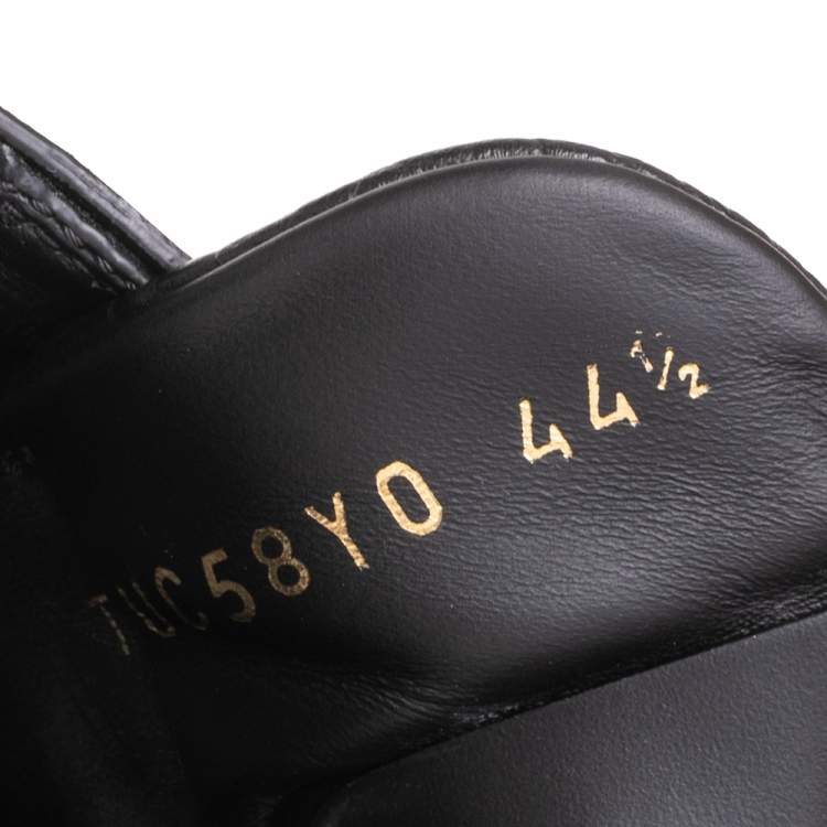 Pre Owned Valentino Black Leather VL7N Low-Top Sneakers Size 44.5