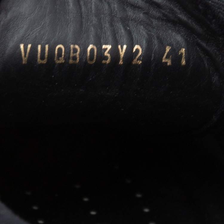 Pre Owned Valentino Black Leather VL7N  Sneakers Size 41