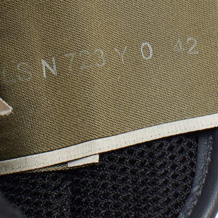 Pre Owned Valentino Multicolor Camouflage Suede And Canvas Rockrunner Low Top Sneakers Size 42