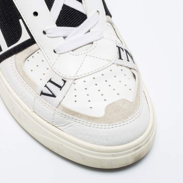 مملوكة مسبقًا Valentino White/Black Leather And Suede VL7N Sneakers Size 40