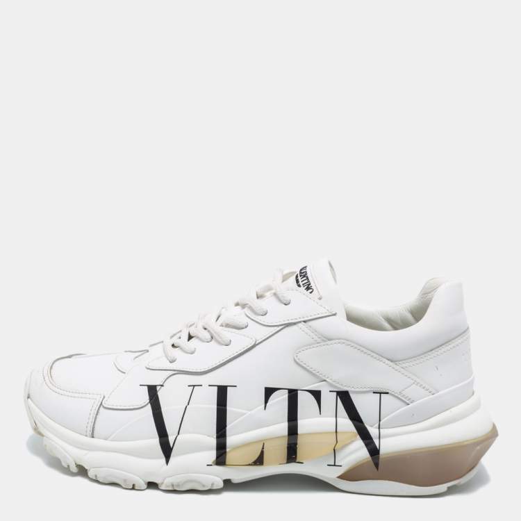 Valentino White Leather VLTN Bounce Low Top Sneakers Size 40 Valentino |  The Luxury Closet