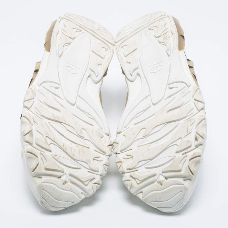 Pre Owned Valentino White Leather VLTN Bounce Low Top Sneakers Size 40