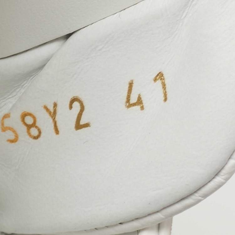 مملوكة مسبقًا Valentino White/Grey Suede And Leather Lace Up  Sneakers Size 41