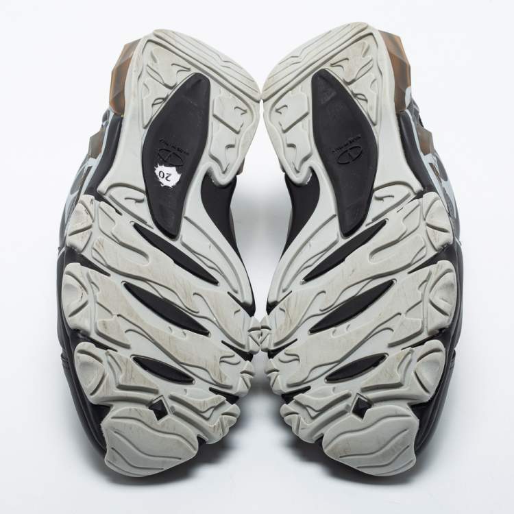Pre Owned Valentino Black Leather Bounce Sneakers Size 42 
