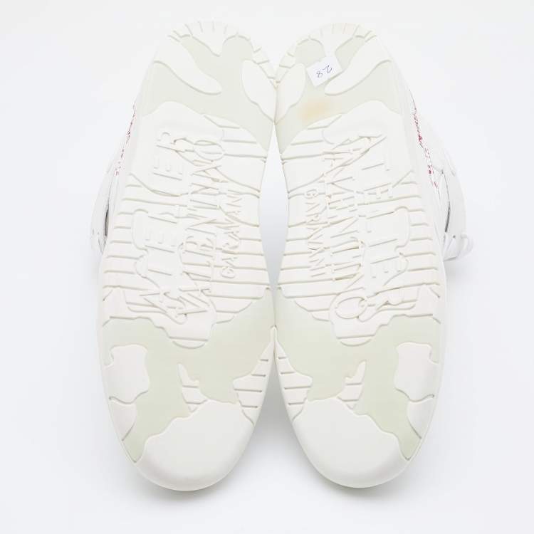 Pre Owned Valentino White Leather Atelier High Top Sneakers Size 44