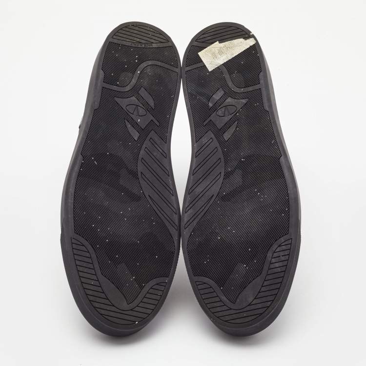 Pre Owned Valentino Black Leather VLTN High Top Sneakers Size 42  