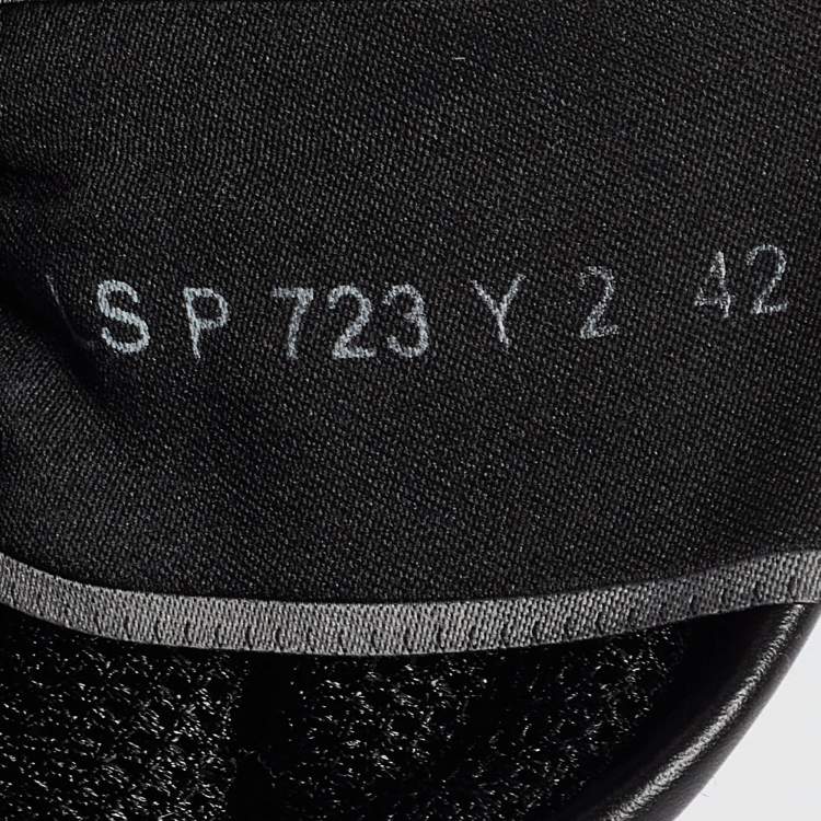 Pre Owned Valentino Black Suede and Canvas Rockrunner Low Top Sneakers Size 42