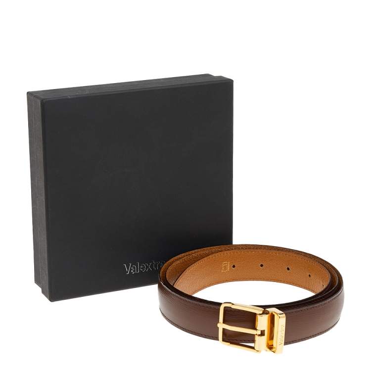Pre Owned Valextra Brown Leather Belt 125CM