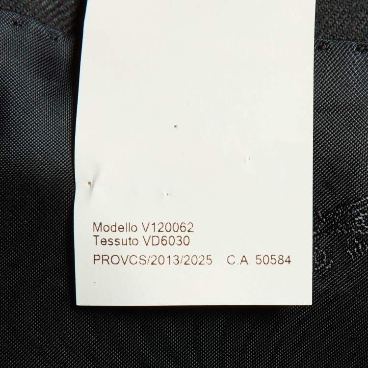 Pre Owned Versace Collection Black Wool Zip Detailed Blazer XL