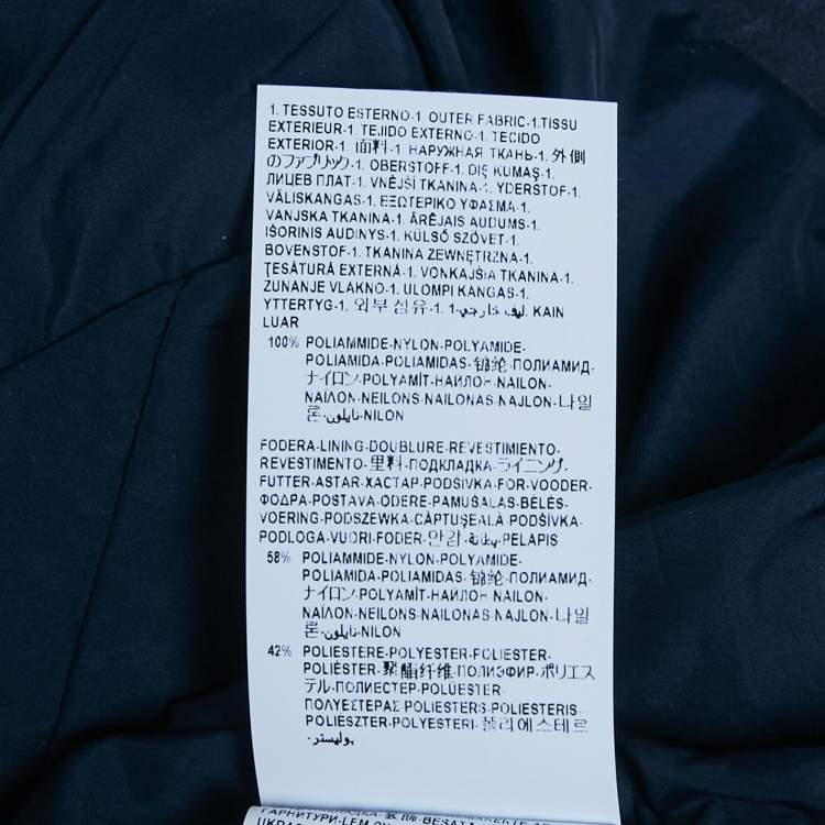 Pre Owned Versace Collection Blue Printed Nylon Bomber Jacket S