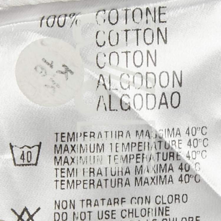 Pre Owned Versace Collection White Textured Cotton Long Sleeve Shirt XXL